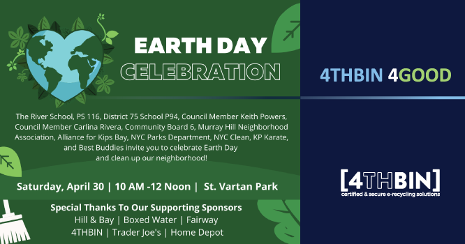Celebrate Earth Day and clean up the Murray Hill neighborhood with 4THBIN!