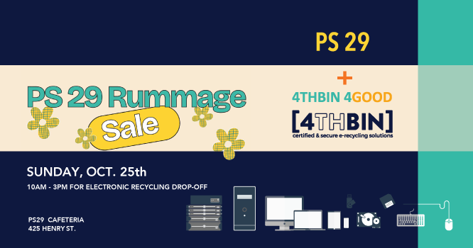 4THBIN and PS 29 Team Up for a Fall Community Recycling Event