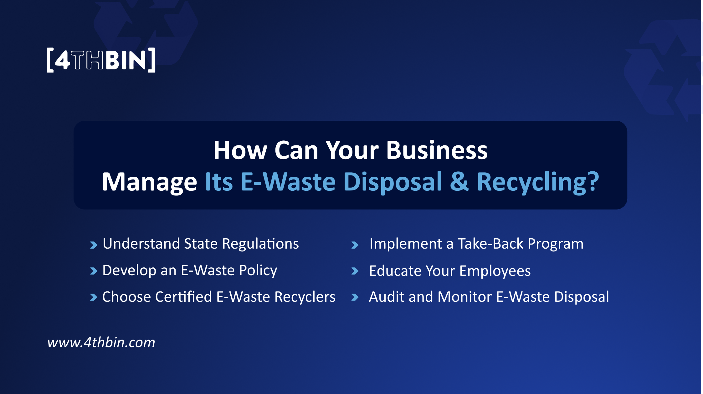 How Can Your Business Manage Its E-Waste Disposal & Recycling