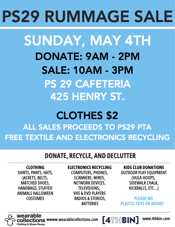 4THBIN-PS 29 Rummage Sale Spring 2025
