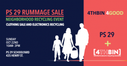 4THBIN -PS 29 Rummage Sale Fall 2023-Neighborhood Recycling Event