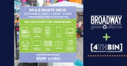 4THBIN & Broadway Green Alliance Present: Fall 2025 E-Waste Recycling Drive