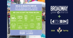 Join 4THBIN Broadway Green Alliance For a Spring 2026 E-Waste Recycling Drive